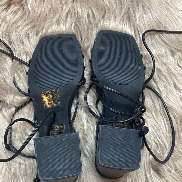 DREAM PAIRS Lace Up Wrap Strappy Block High Heel Square Open Toe Chunky Sandal - Picture 7 of 12